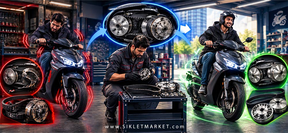 آیا سرویس CVT می‌تواند لرزش اسکوتر را برطرف کند؟